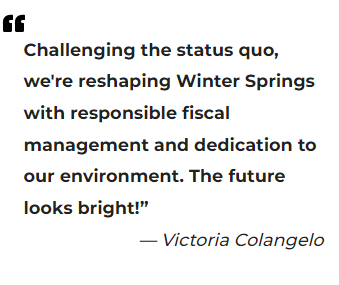 Victoria Colangelo Moving Forward Together: An Update from Winter Springs Commissioner ...