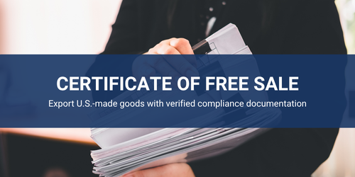 Certificate of Free Sale